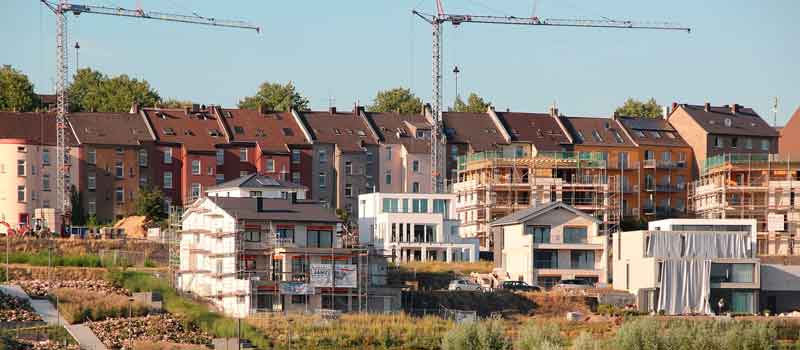 Alte Häuser und Neubauten in Dortmund