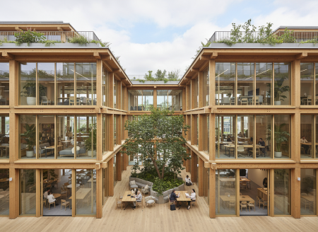 Modernes Bürogebäude mit Wohlfühlcharakter